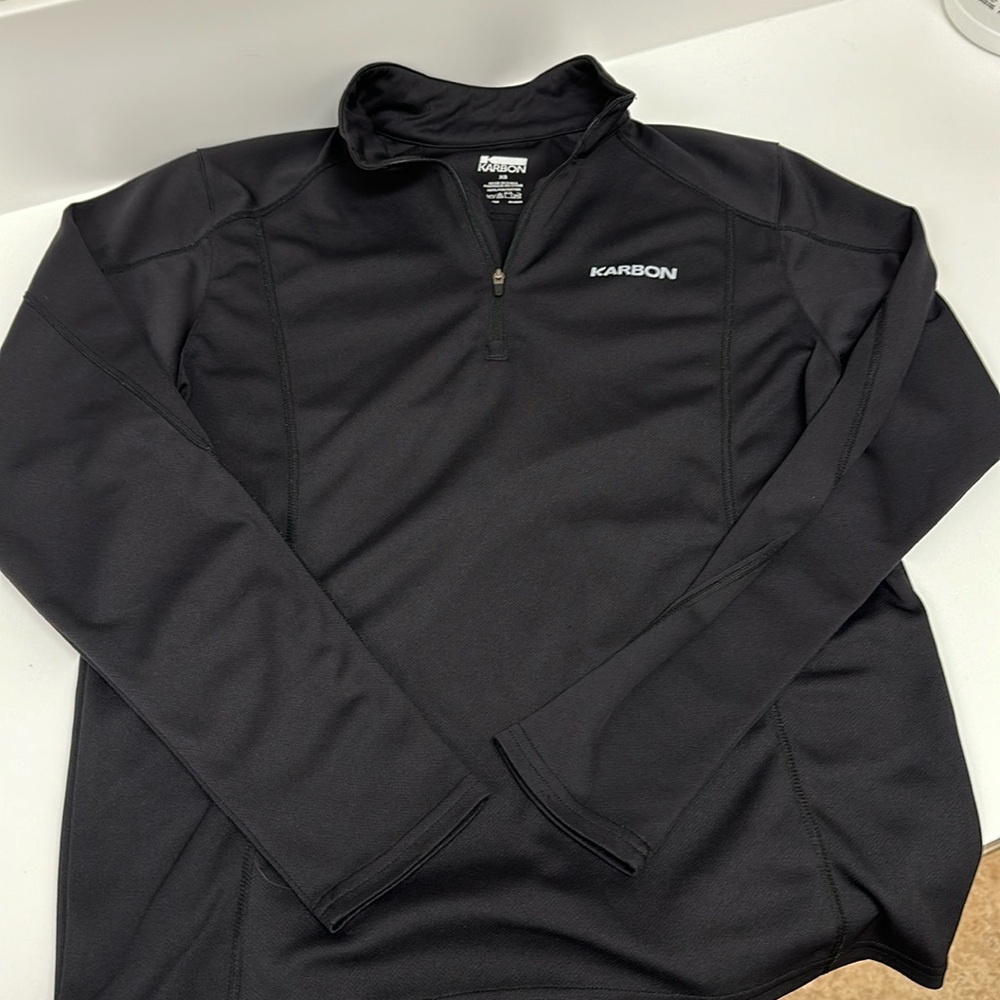 Karbon longsleeve black 1/5 zip athletic top XS